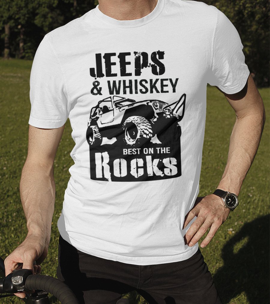 Jeeps And Whiskey Best On The Rocks T-Shirt