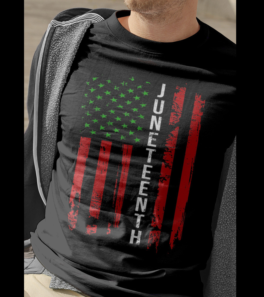 Juneteenth African American Flag T-Shirt