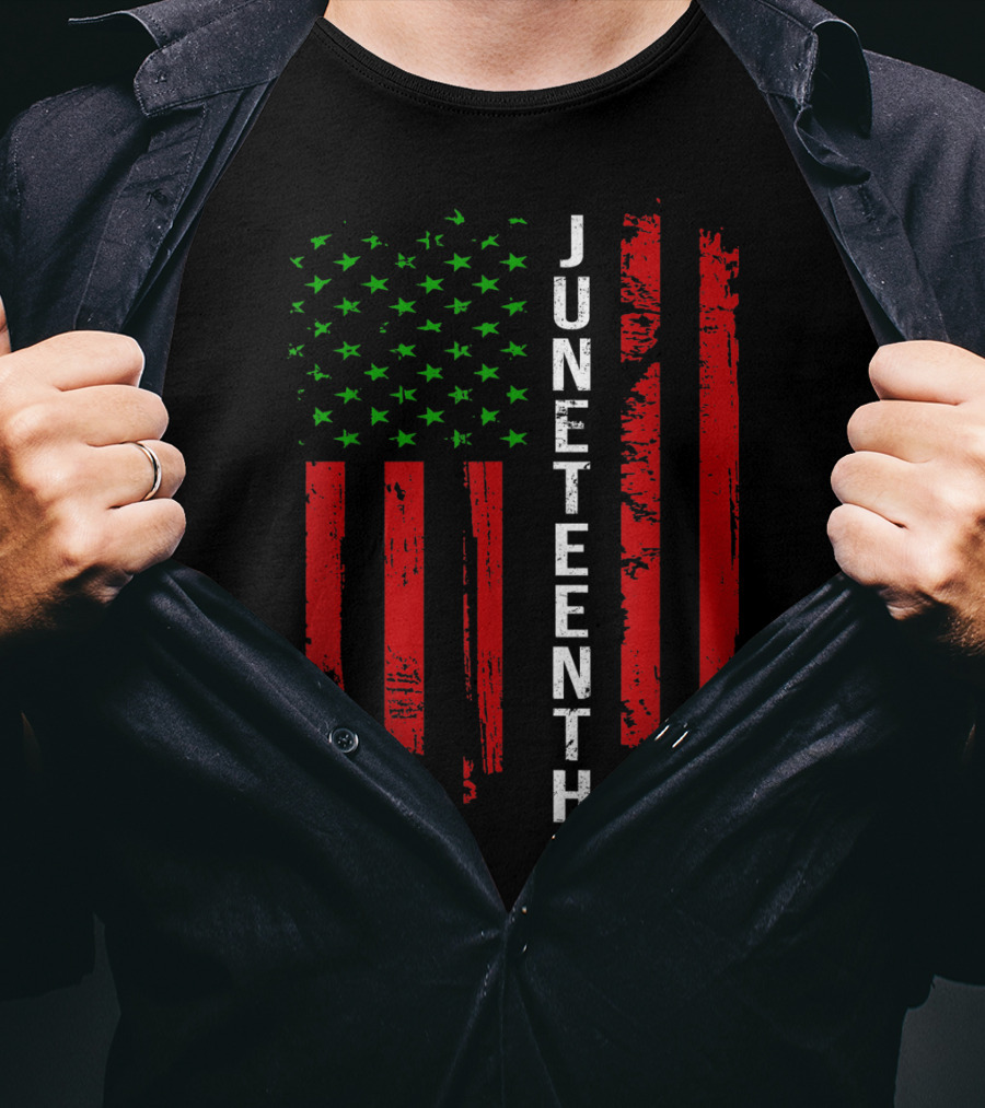 Juneteenth African American Flag T-Shirt