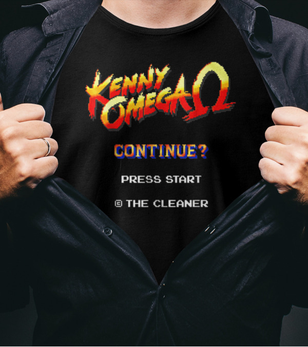 Kenny Omega Continue? Press Start The Cleaner 8 Bit Game T-Shirt