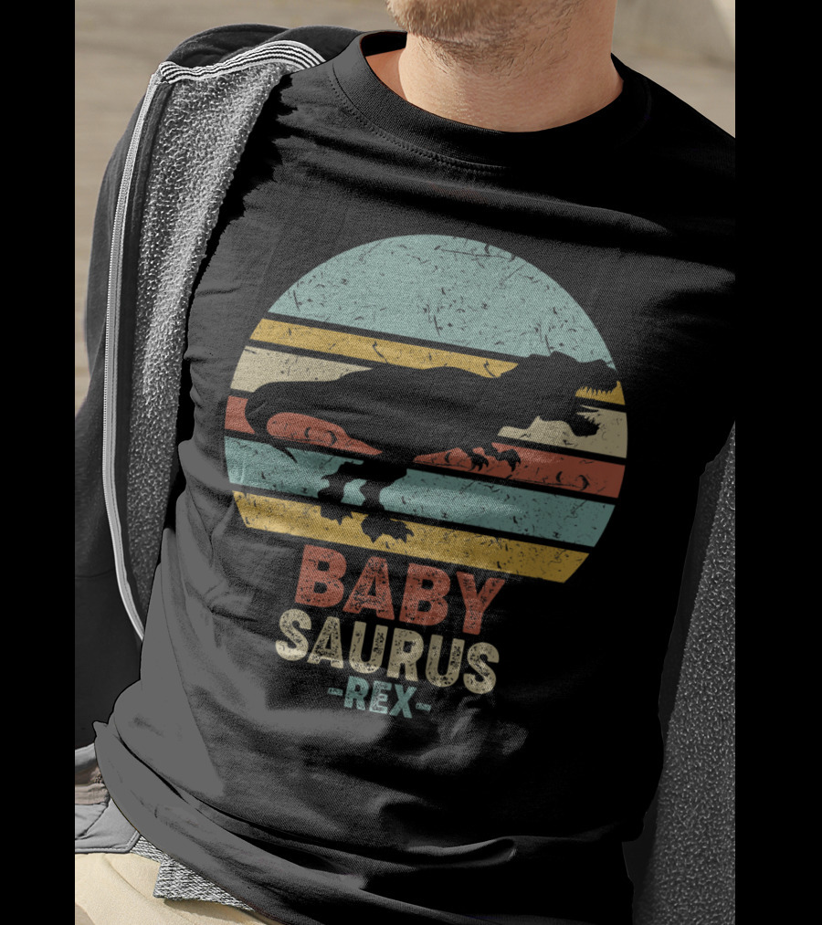 Baby Saurus Rex Vintage Dinosaur Kids T-Shirt