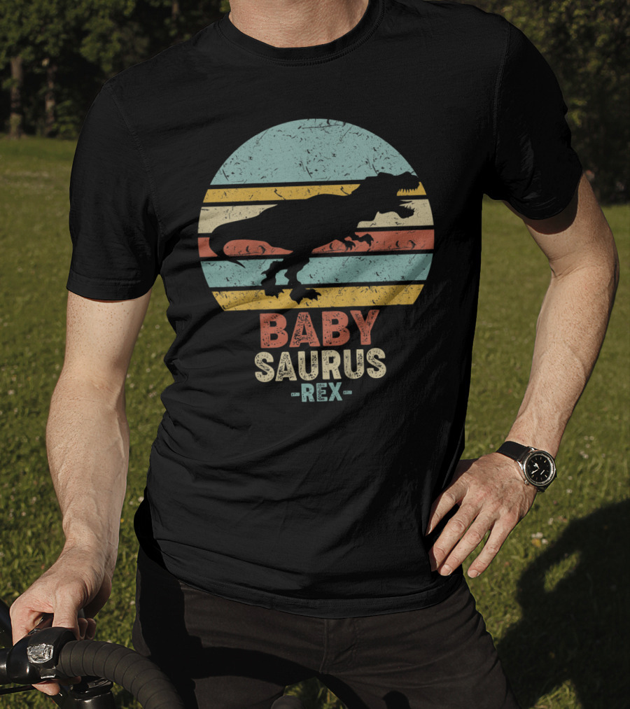 Baby Saurus Rex Vintage Dinosaur Kids T-Shirt