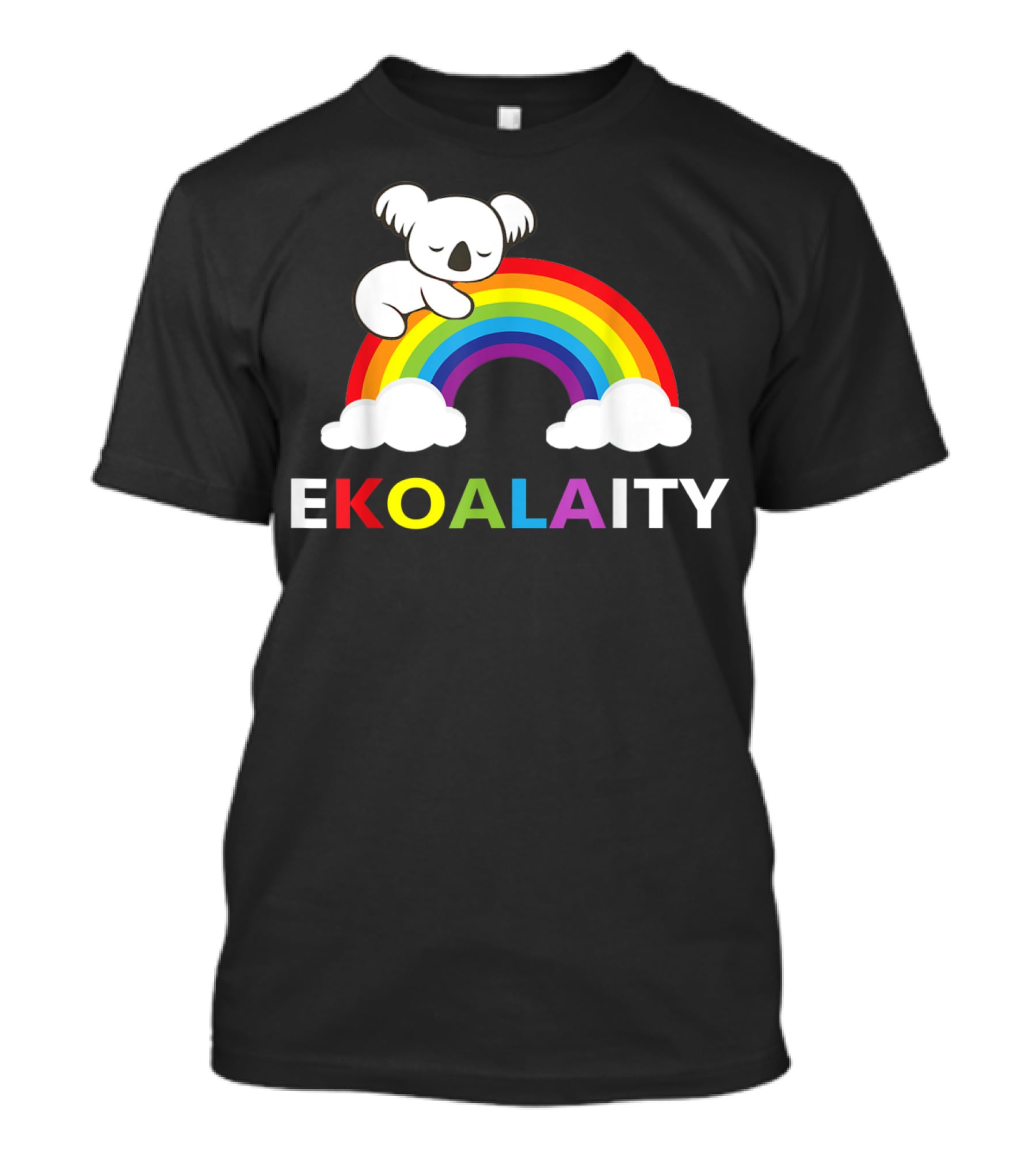 EKOALAITY Koala Rainbow Flag Gay Pride T-Shirt