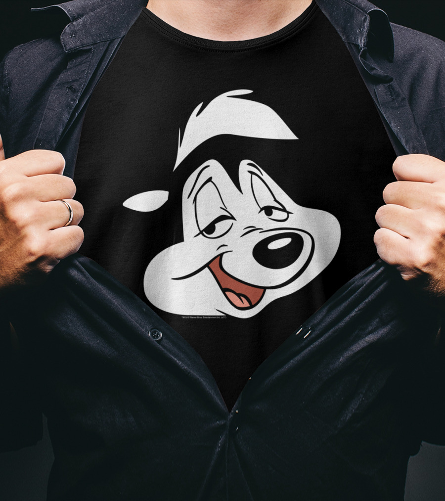 Looney Tunes Pepe Le Pew Face Character Classic T-Shirt