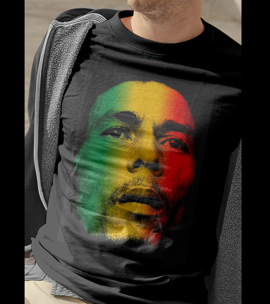 Marley Rasta Face Bob Lover Reggae Colors T-Shirt