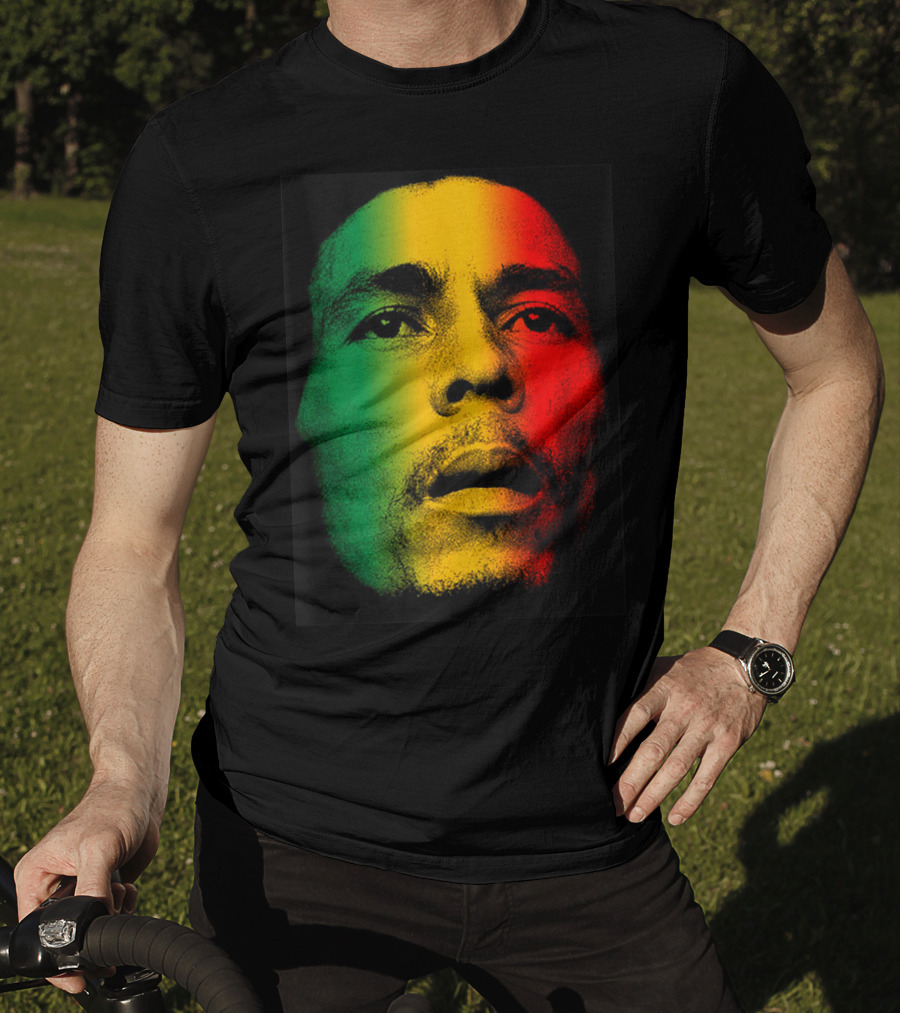 Marley Rasta Face Bob Lover Reggae Colors T-Shirt