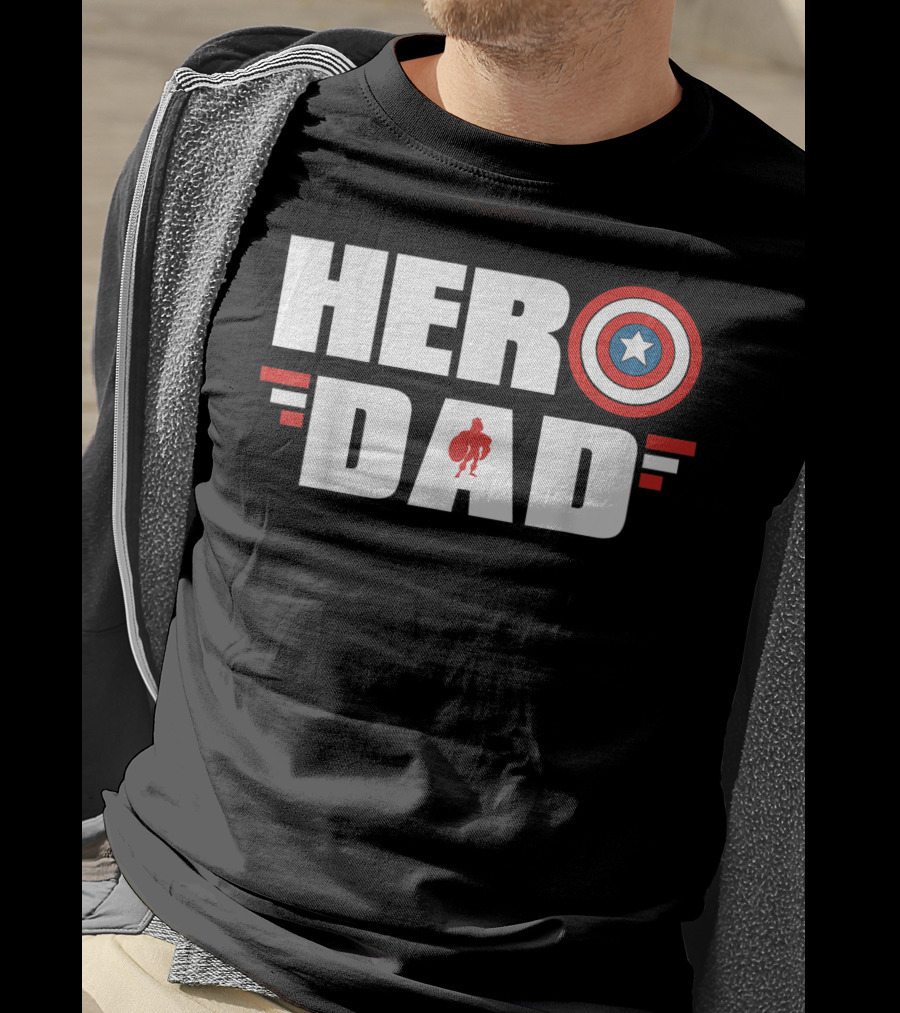 Marvel Father's Day Hero Dad Captain America Shield T-Shirt