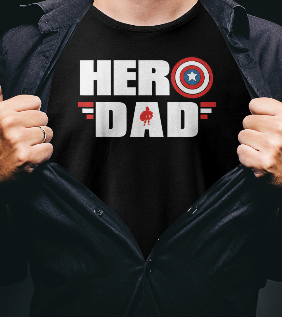 Marvel Father's Day Hero Dad Captain America Shield T-Shirt