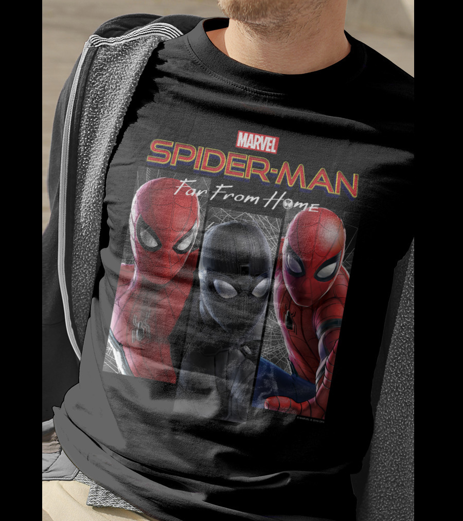 Marvel Spider-Man Far From Home Three Suits Panel T-Shirt