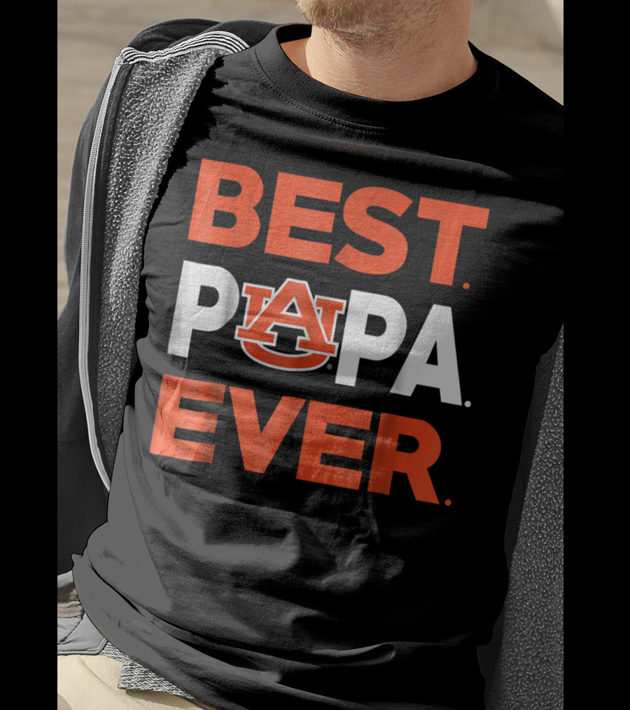 Best Papa Ever Auburn Tigers Mens T-Shirt
