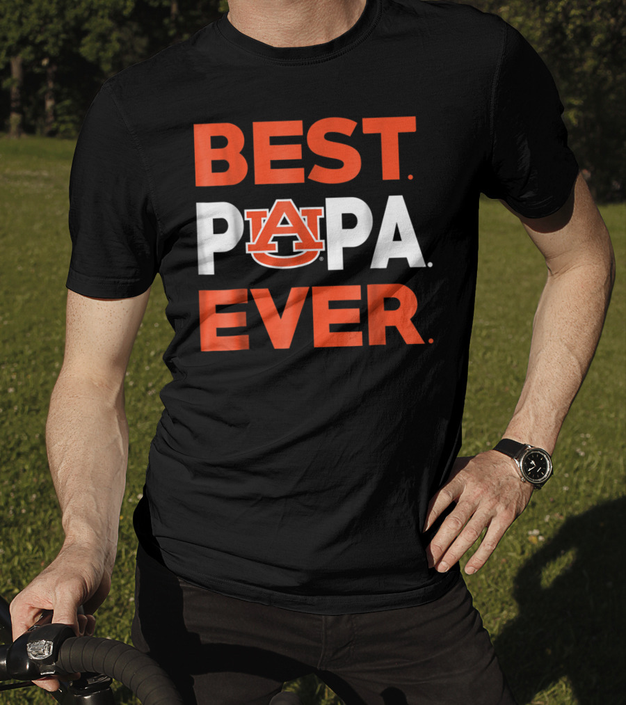 Best Papa Ever Auburn Tigers Mens T-Shirt