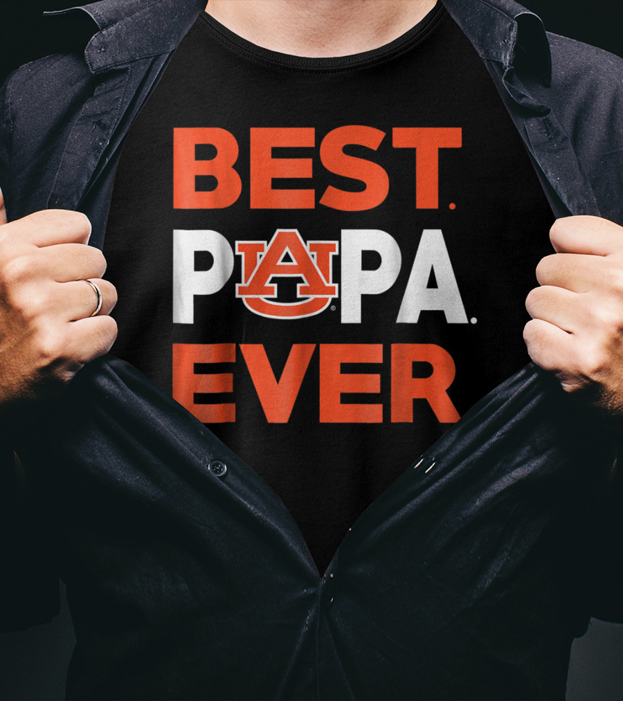 Best Papa Ever Auburn Tigers Mens T-Shirt