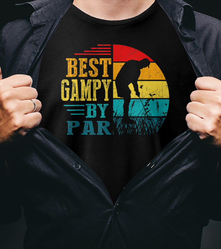 Best Gampy By Par Golf Lover Golfer Vintage T-Shirt