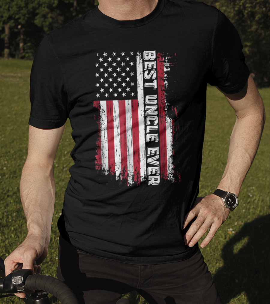 Best Uncle Ever American Flag Mens Best Uncle T-Shirt