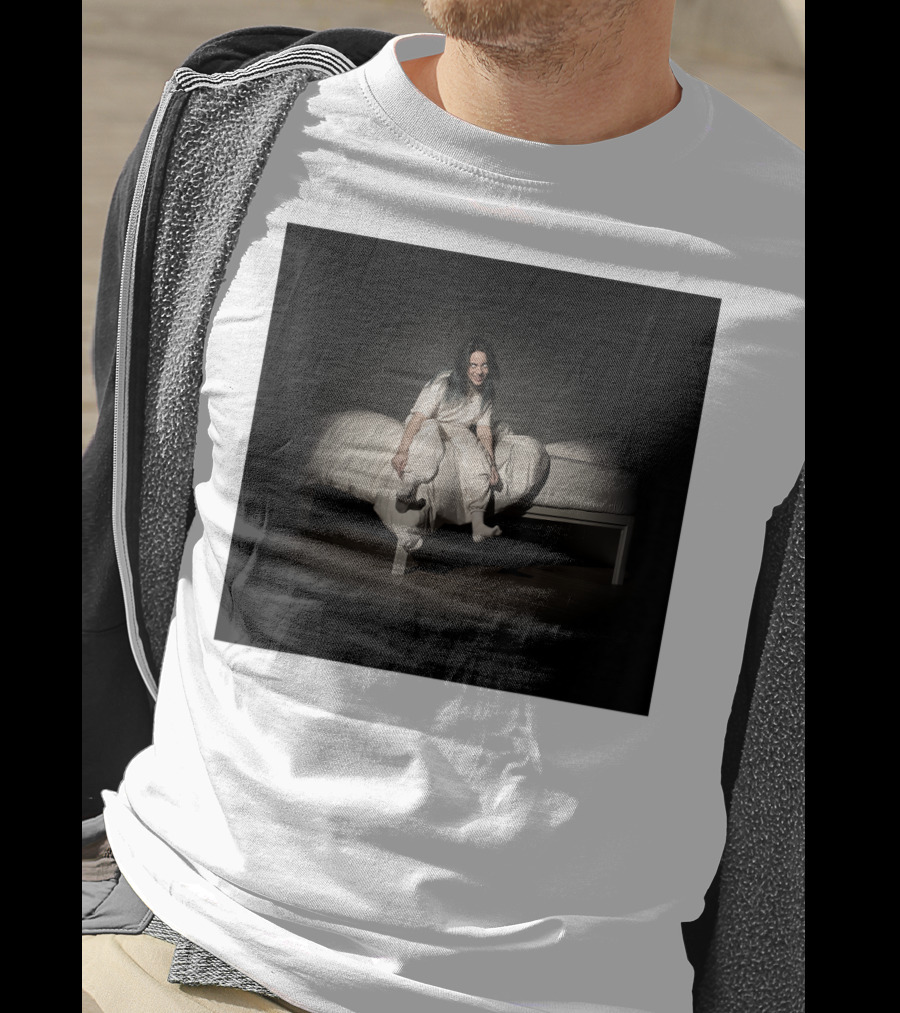 Billie Eilish Mens Album Cover Photo Bed Scene T-Shirt