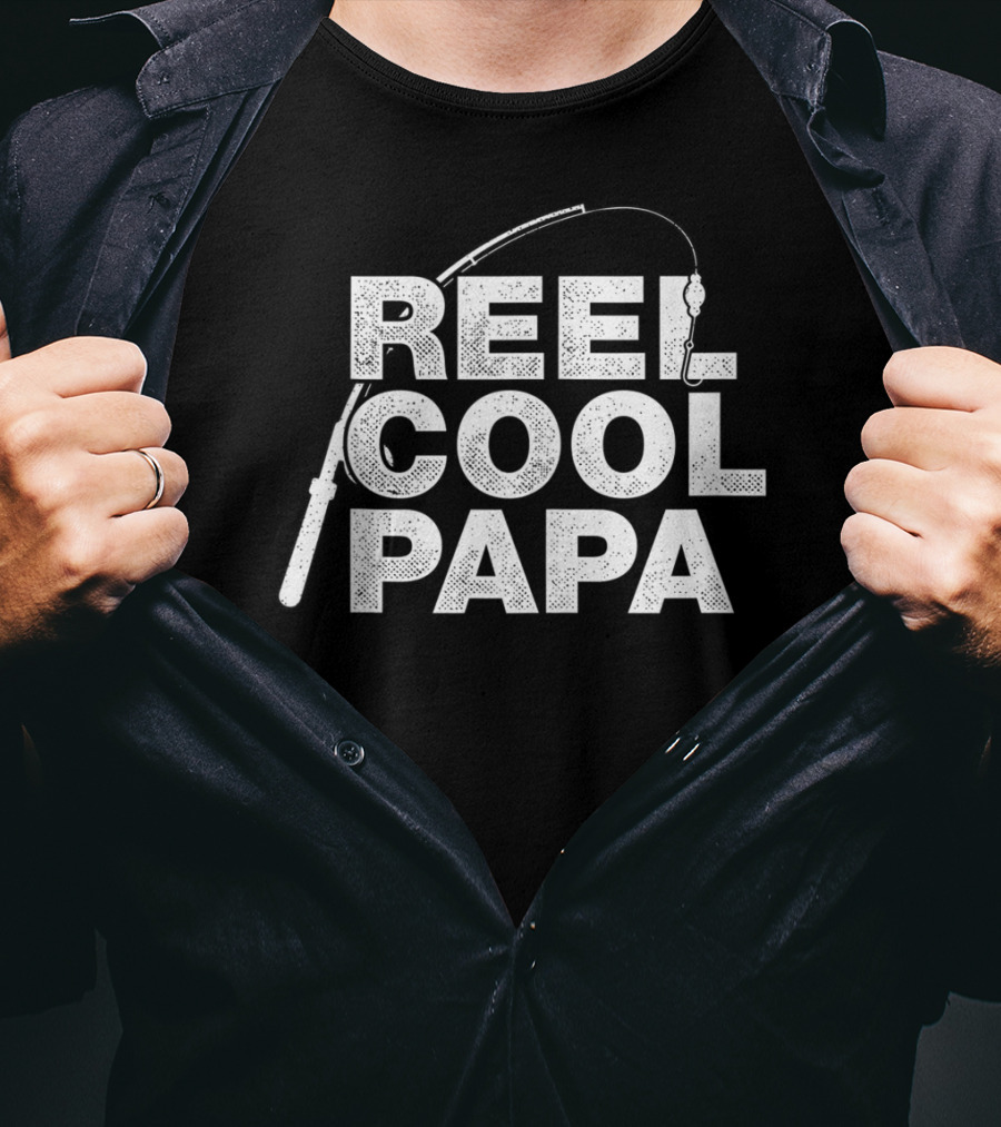 Fishing Reel Cool Papa Men's Father's Day T-Shirt