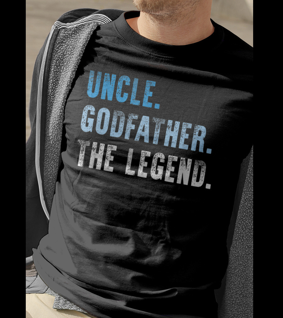 Uncle Godfather The Legend Mens Cool Awesome Hero Fam T-Shirt