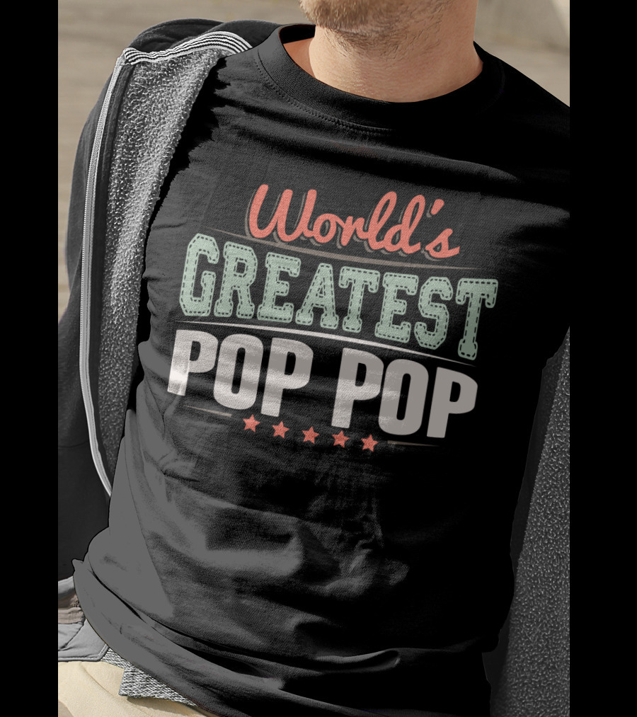 World's Greatest Pop Pop Grandpa Mens T-Shirt