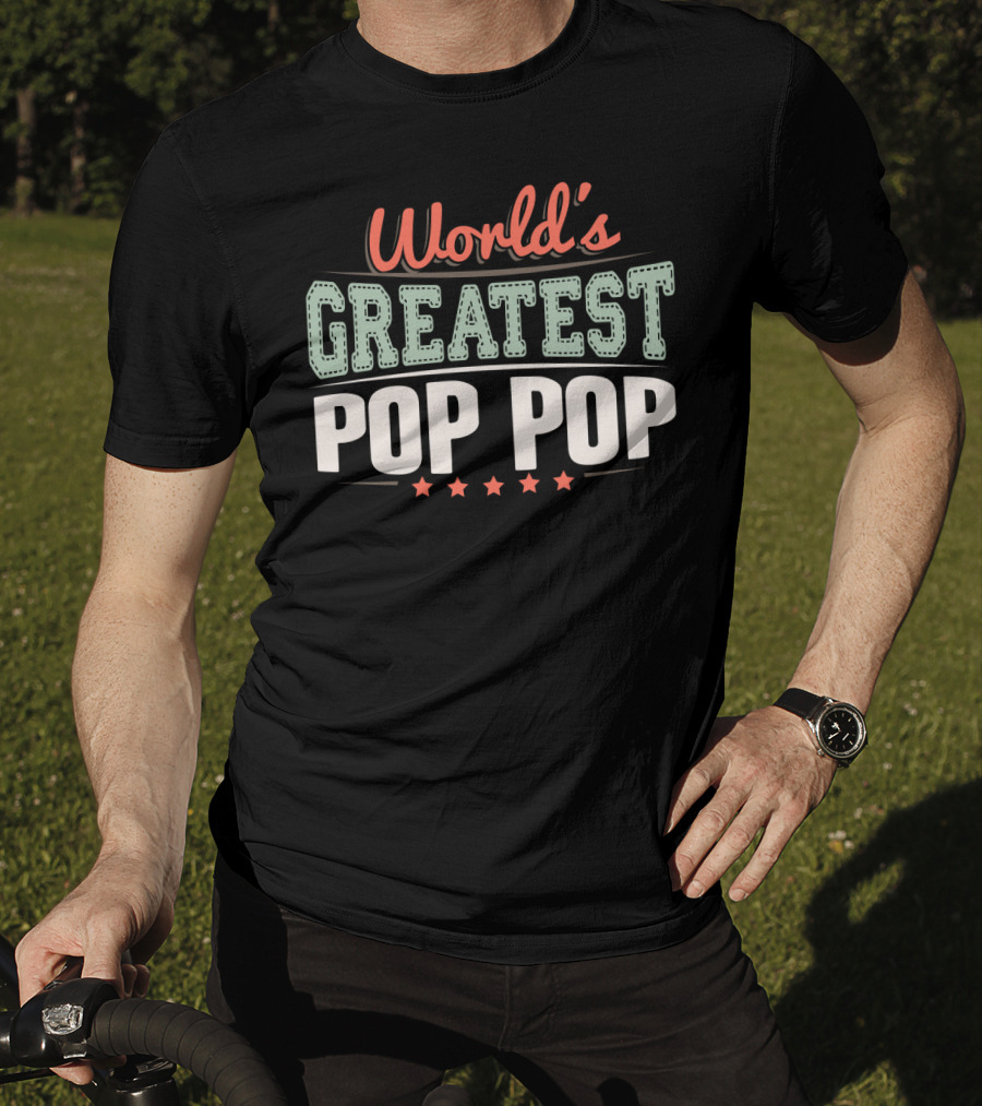World's Greatest Pop Pop Grandpa Mens T-Shirt