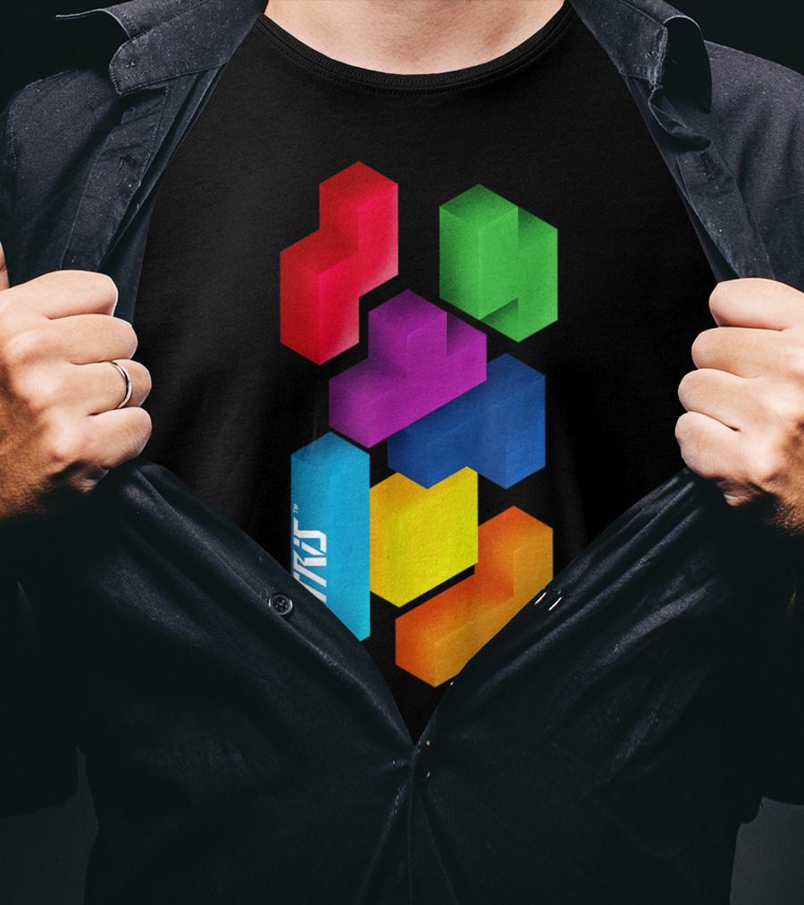 Tetris Colorful Blocks Mommy And Me T-Shirt