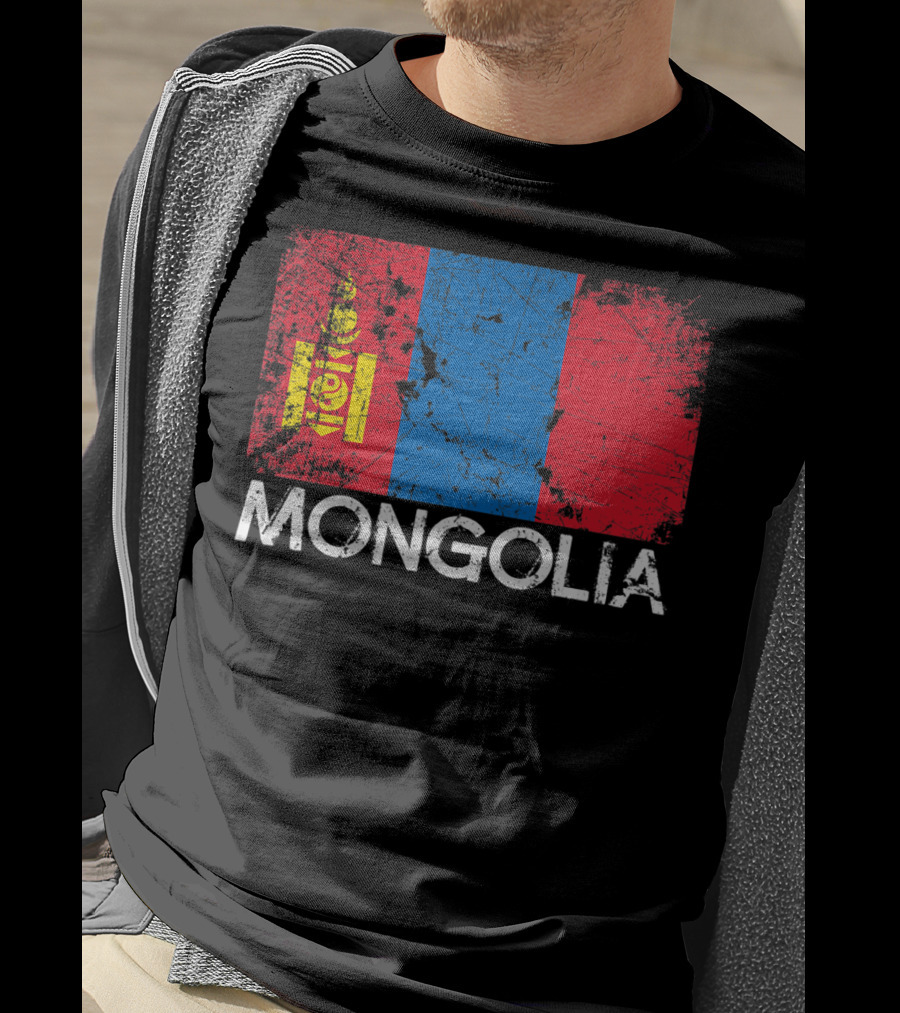 Mongolian Flag Vintage Mongolia T-Shirt