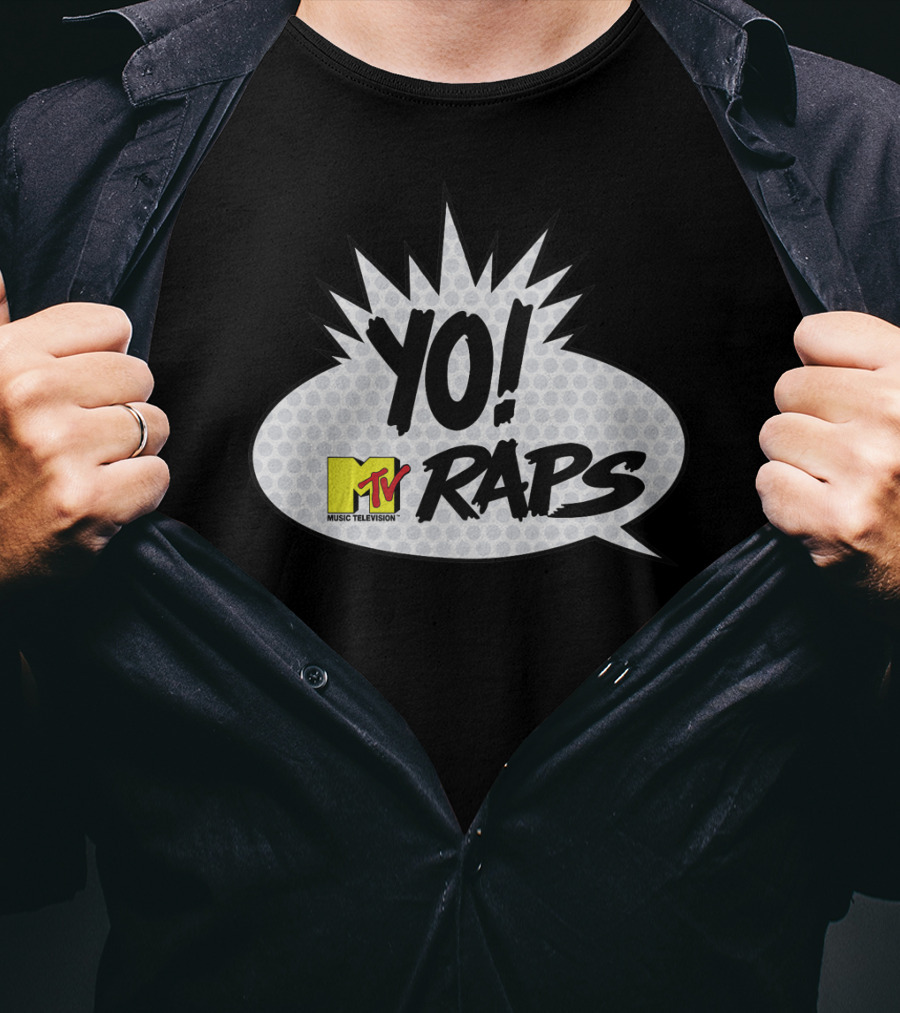 YO MTV Raps Music Television Comic Book Talk Bubble T-Shirt