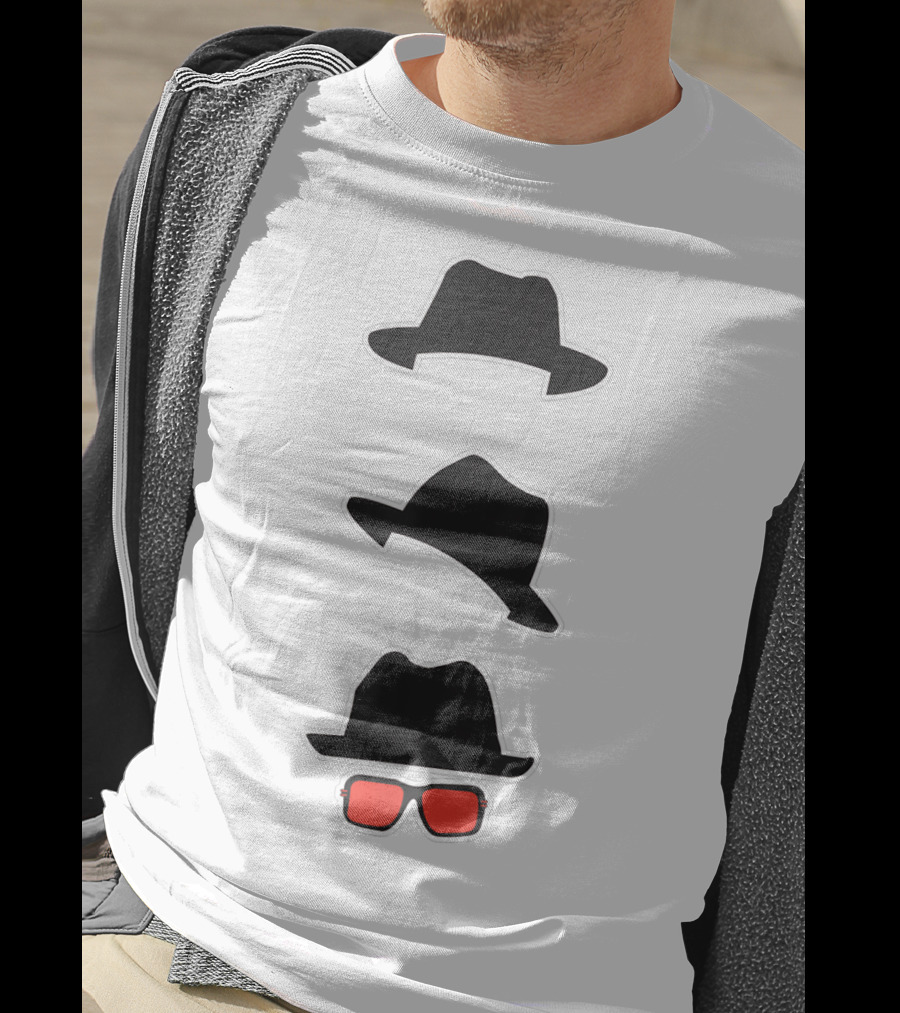 Name A More Iconic Trio With Classic Hats And Red Sunglasses T-Shirt