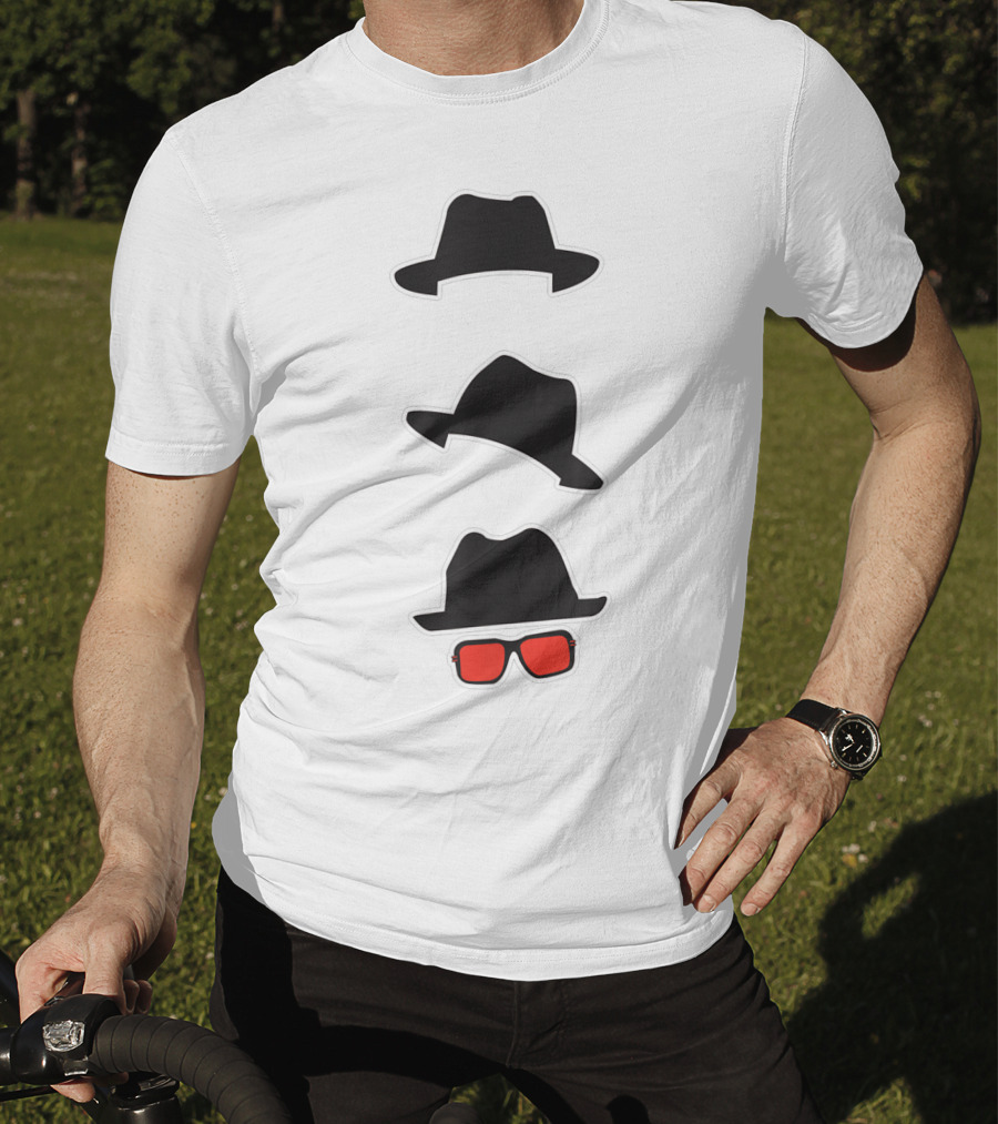 Name A More Iconic Trio With Classic Hats And Red Sunglasses T-Shirt