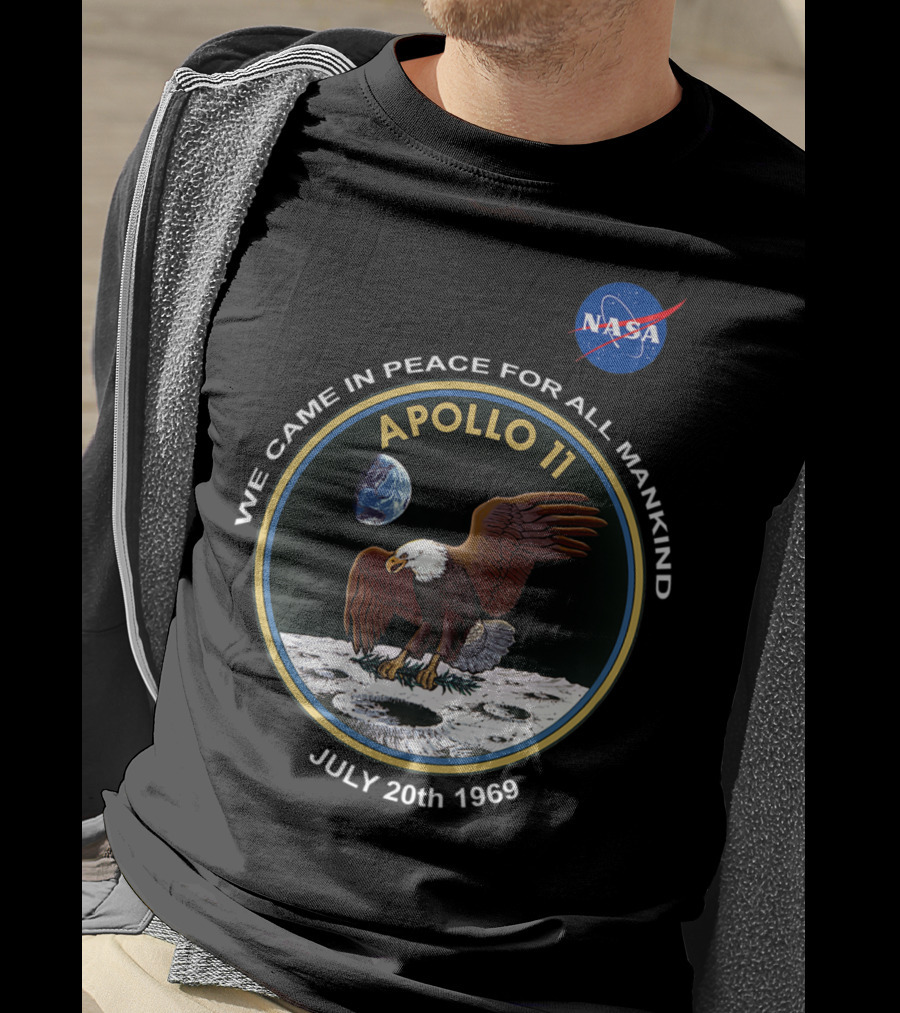 NASA Apollo 11 We Came In Peace For All Mankind July 20th 1969 T-Shirt