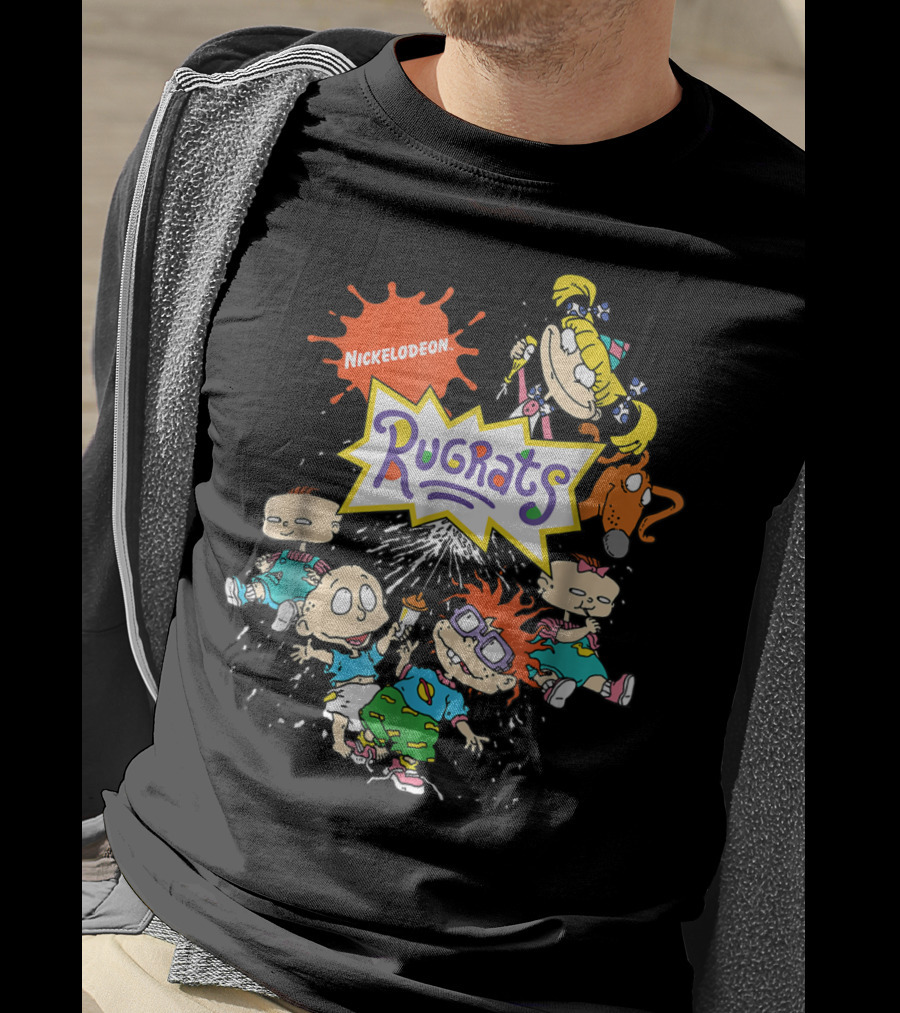 Nickelodeon Rugrats Cartoon Characters Full Group Splash T-Shirt