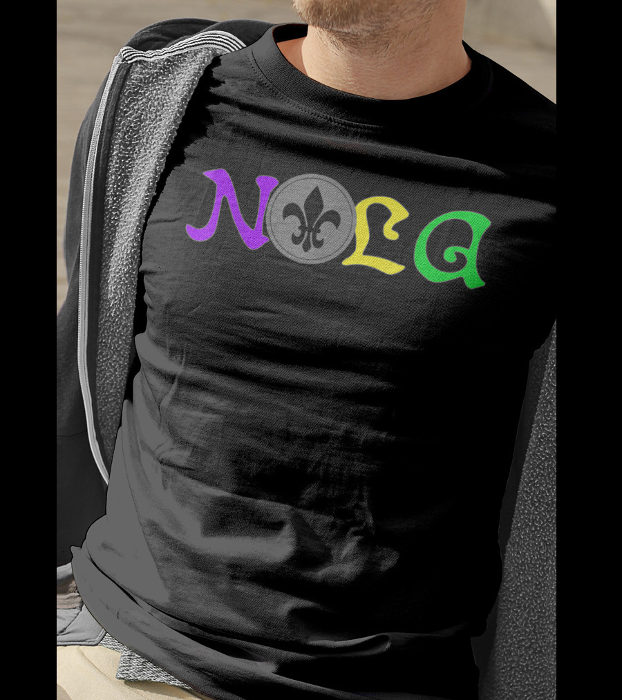 NOLA Fleur-de-Lis New Orleans Mardi Gras 504 T-Shirt