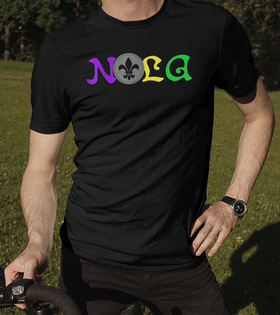 NOLA Fleur-de-Lis New Orleans Mardi Gras 504 T-Shirt