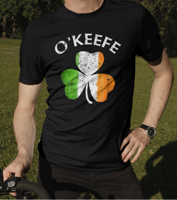 O'Keefe Irish Shamrock Tricolor Flag T-Shirt