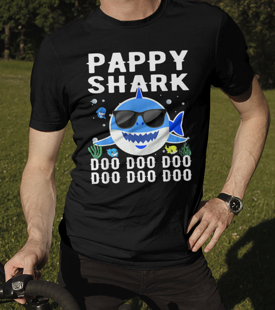 Pappy Shark Doo Doo Doo Doo Sunglasses Family Fun T-Shirt