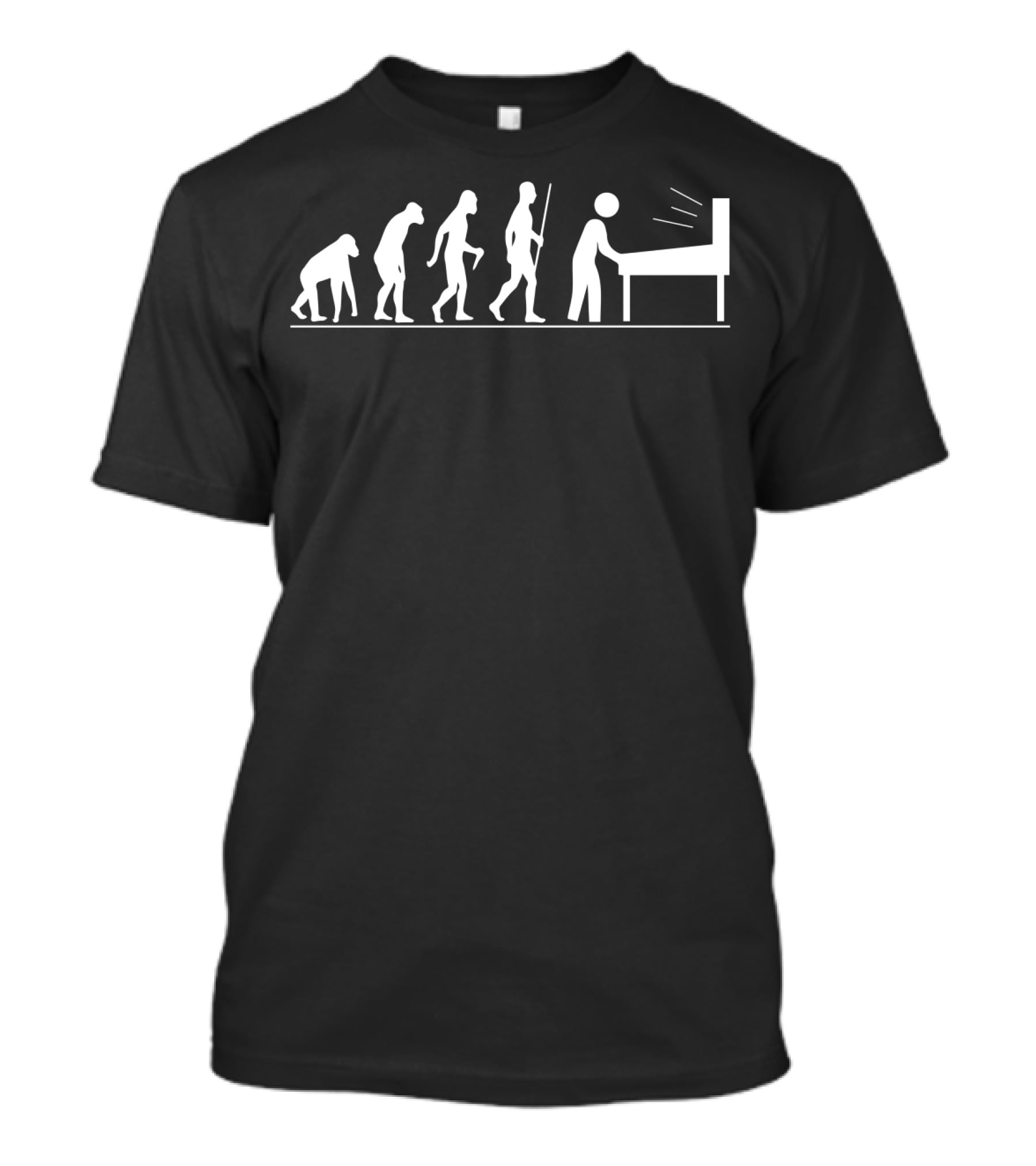 Pinball Evolution Human Evolution Silhouette Progression T-Shirt
