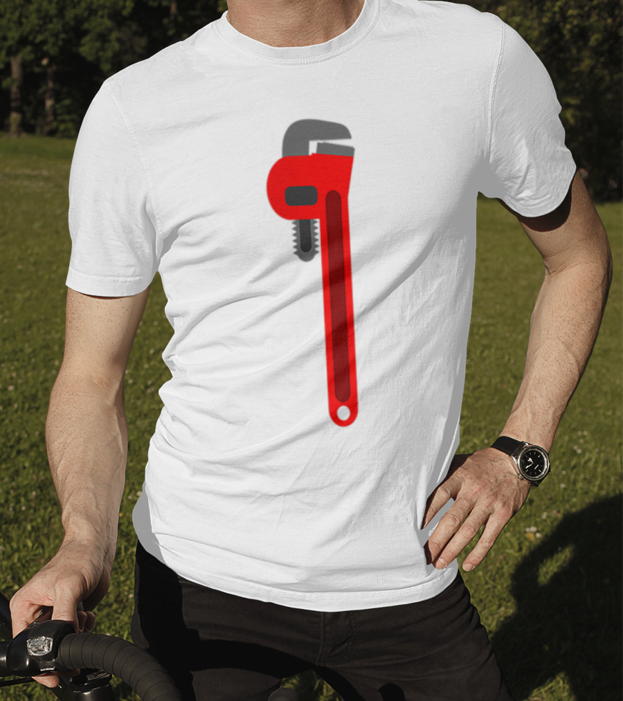 Plumber Tool Pipefitter Pipe Wrench Red T-Shirt
