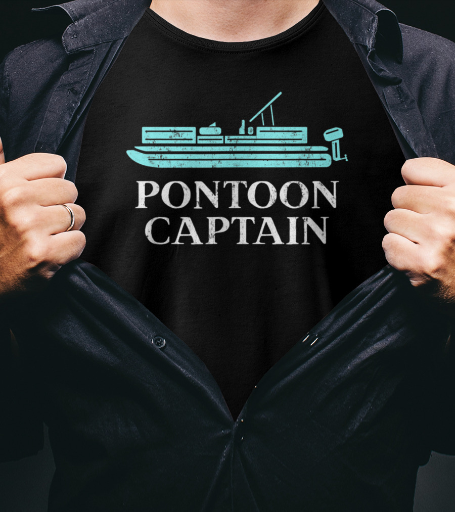 Pontoon Captain Boat T-Shirt