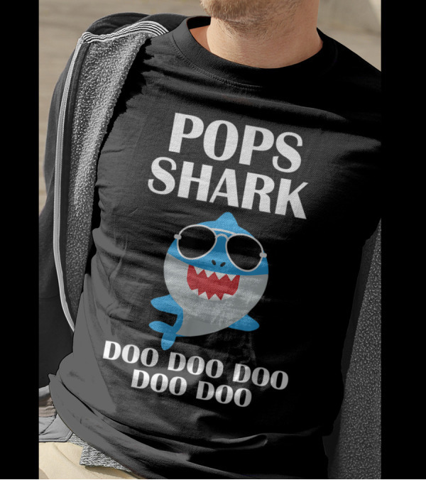 Pops Shark Doo Doo Doo Doo Doo Sunglasses Cartoon T-Shirt