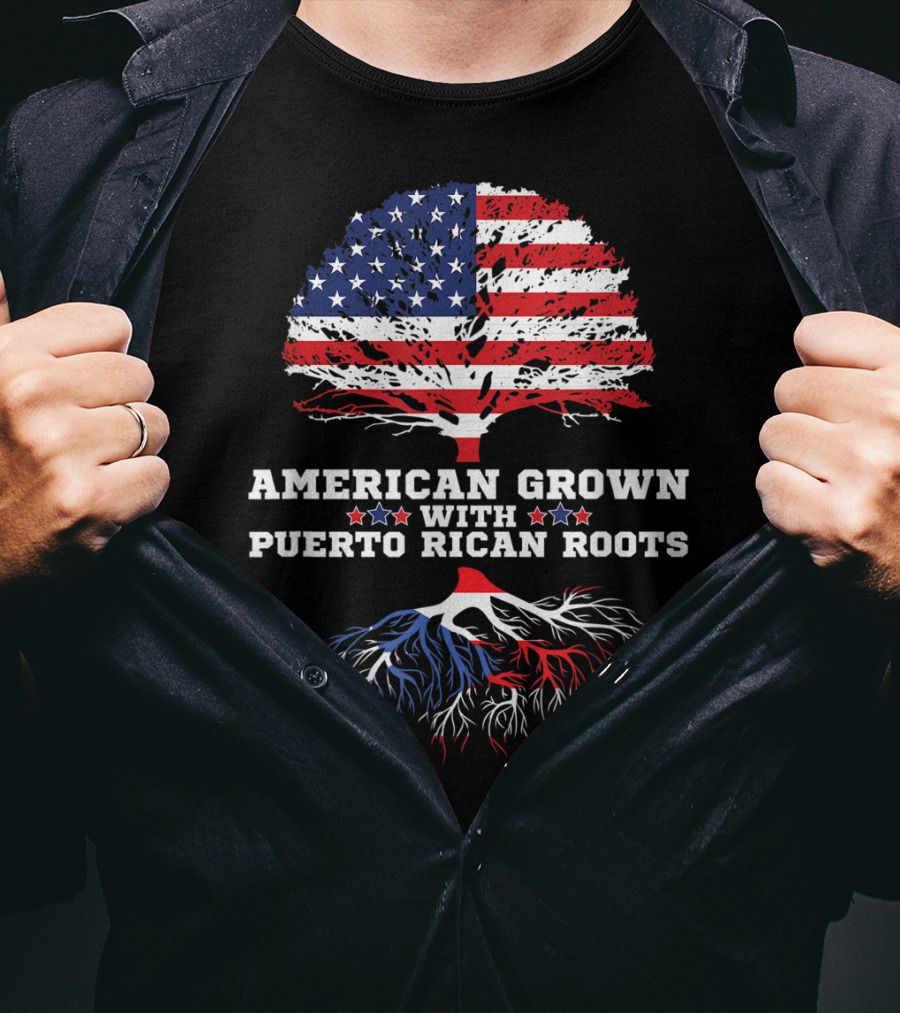 American Grown With Puerto Rican Roots T-Shirt