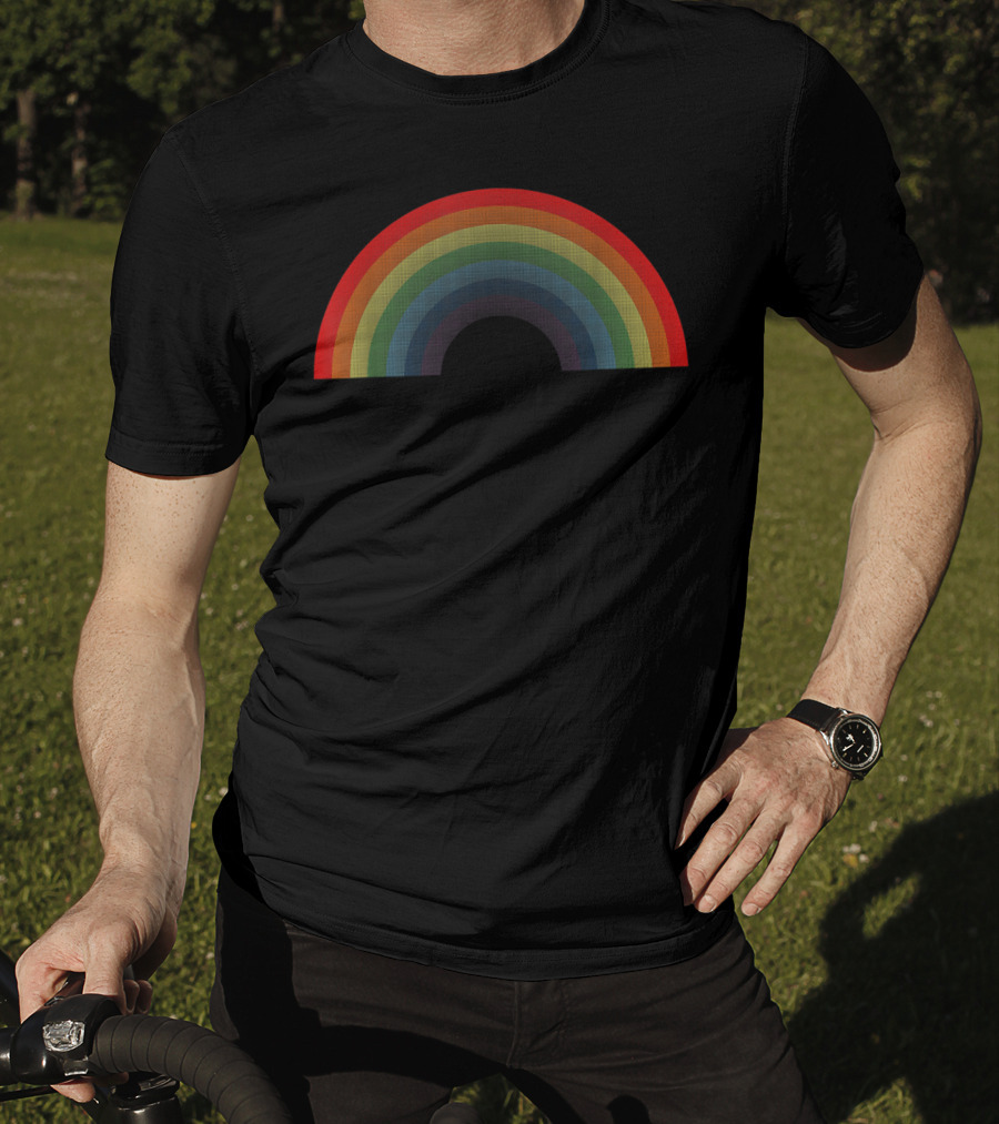 Rainbow Vintage 80's Style Gay Pride Retro Arch T-Shirt