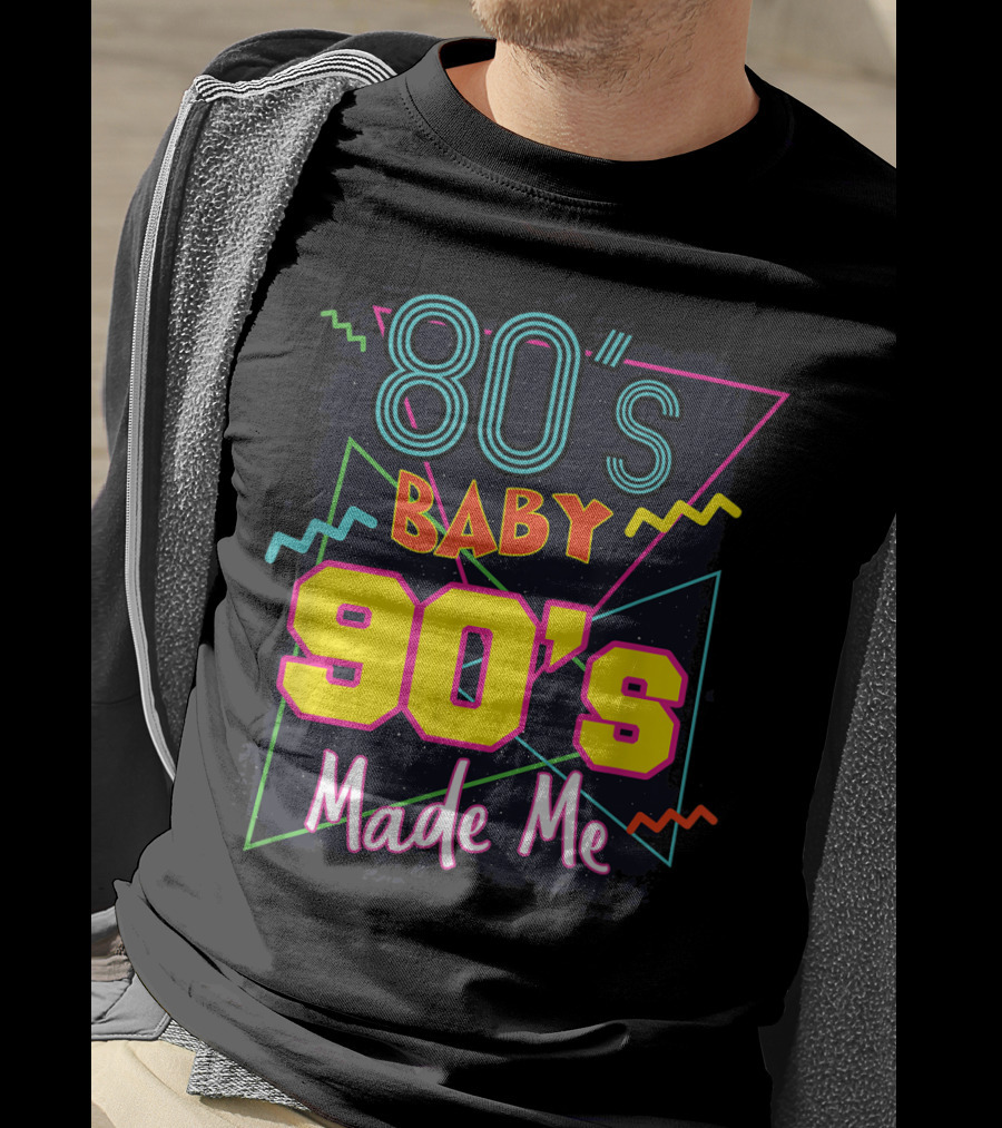 80's Baby 90's Made Me Retro Neon T-Shirt
