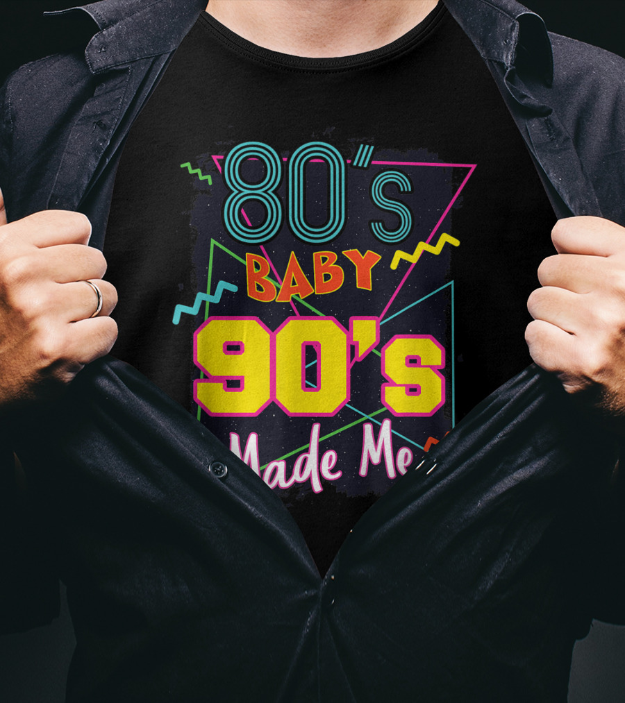 80's Baby 90's Made Me Retro Neon T-Shirt