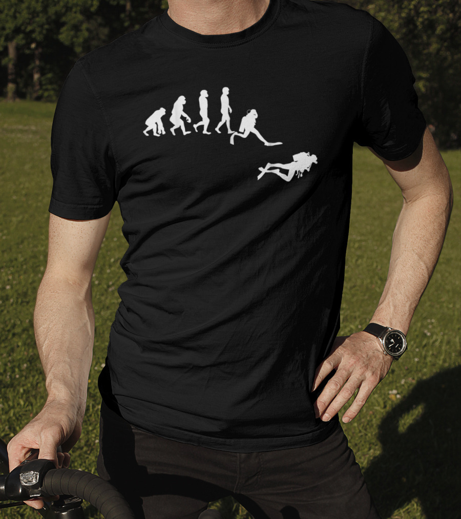 Scuba Dive Evolution Diver Ocean Transformation T-Shirt