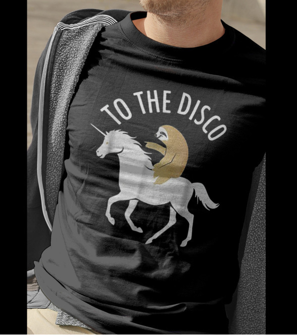 Sloth Riding Unicorn To The Disco T-Shirt