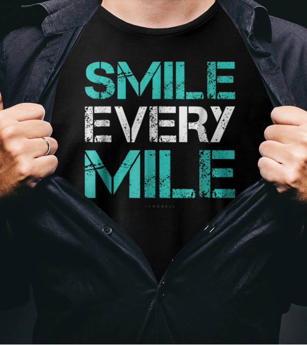 Smile Every Mile Funny Running Lumowell T-Shirt
