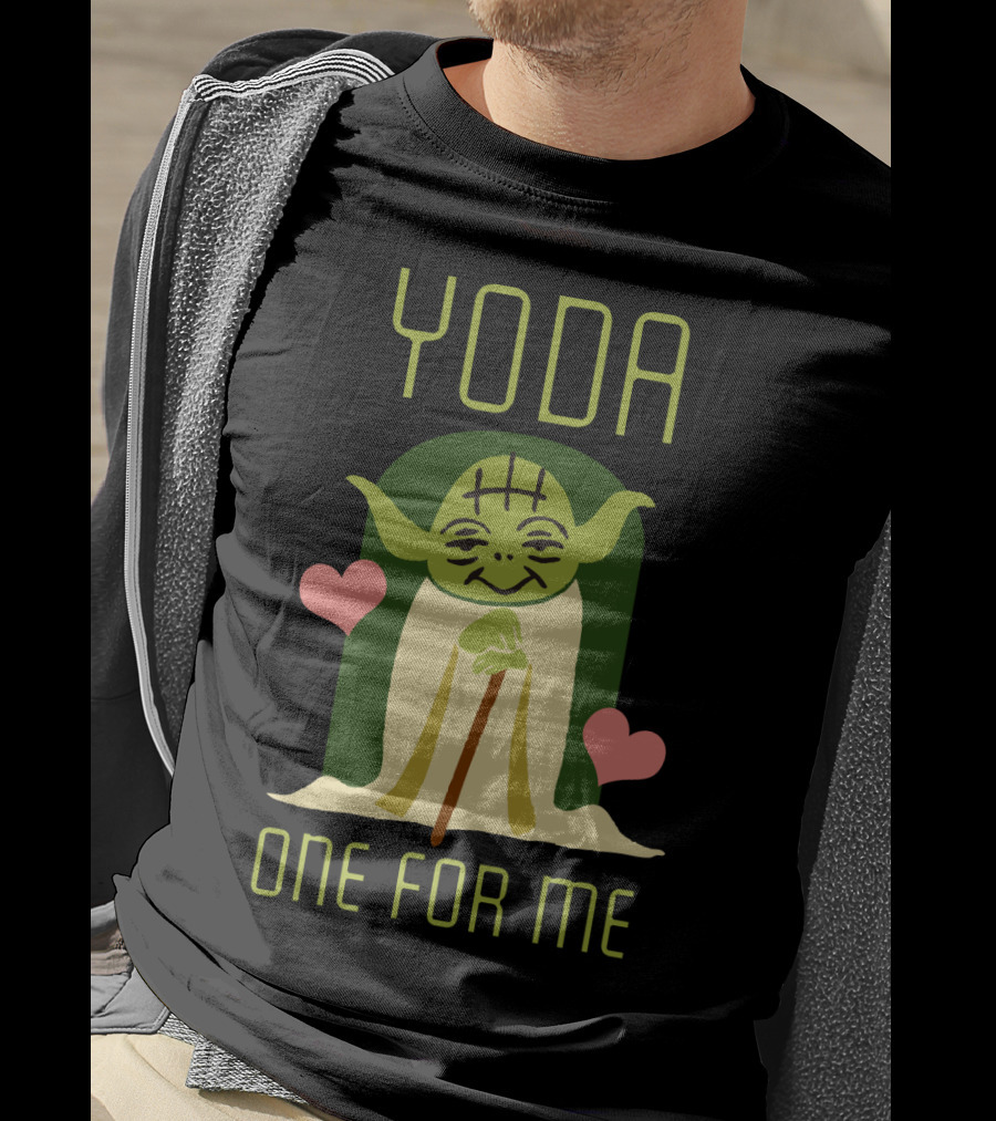 Star Wars Yoda One For Me Valentine's Hearts Cute T-Shirt