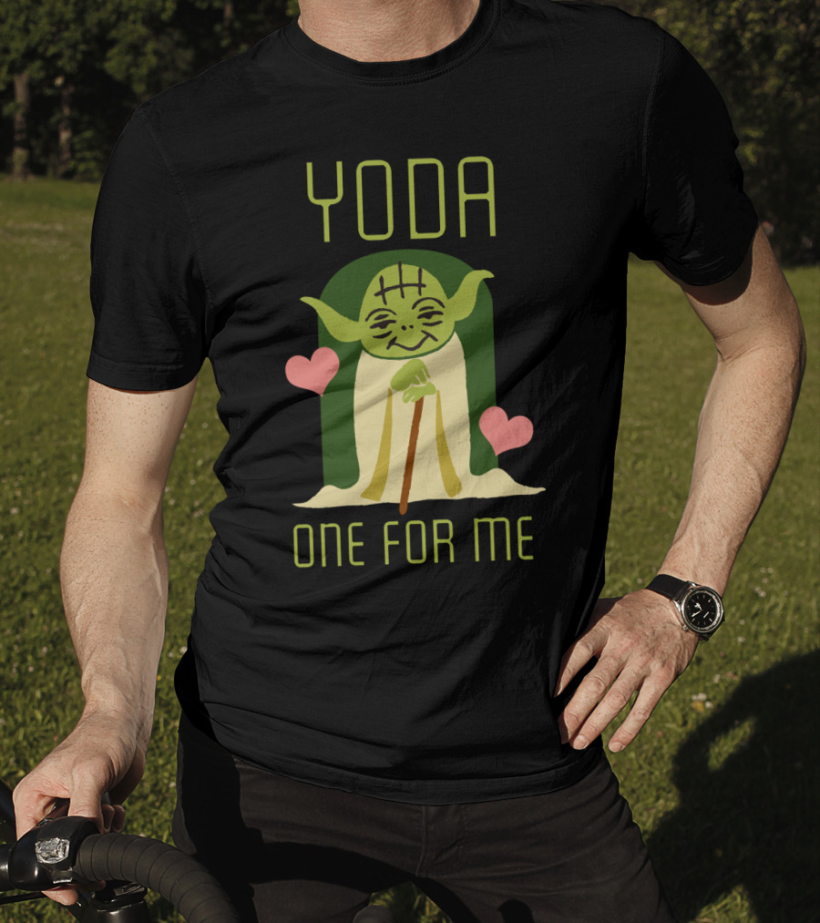 Star Wars Yoda One For Me Valentine's Hearts Cute T-Shirt