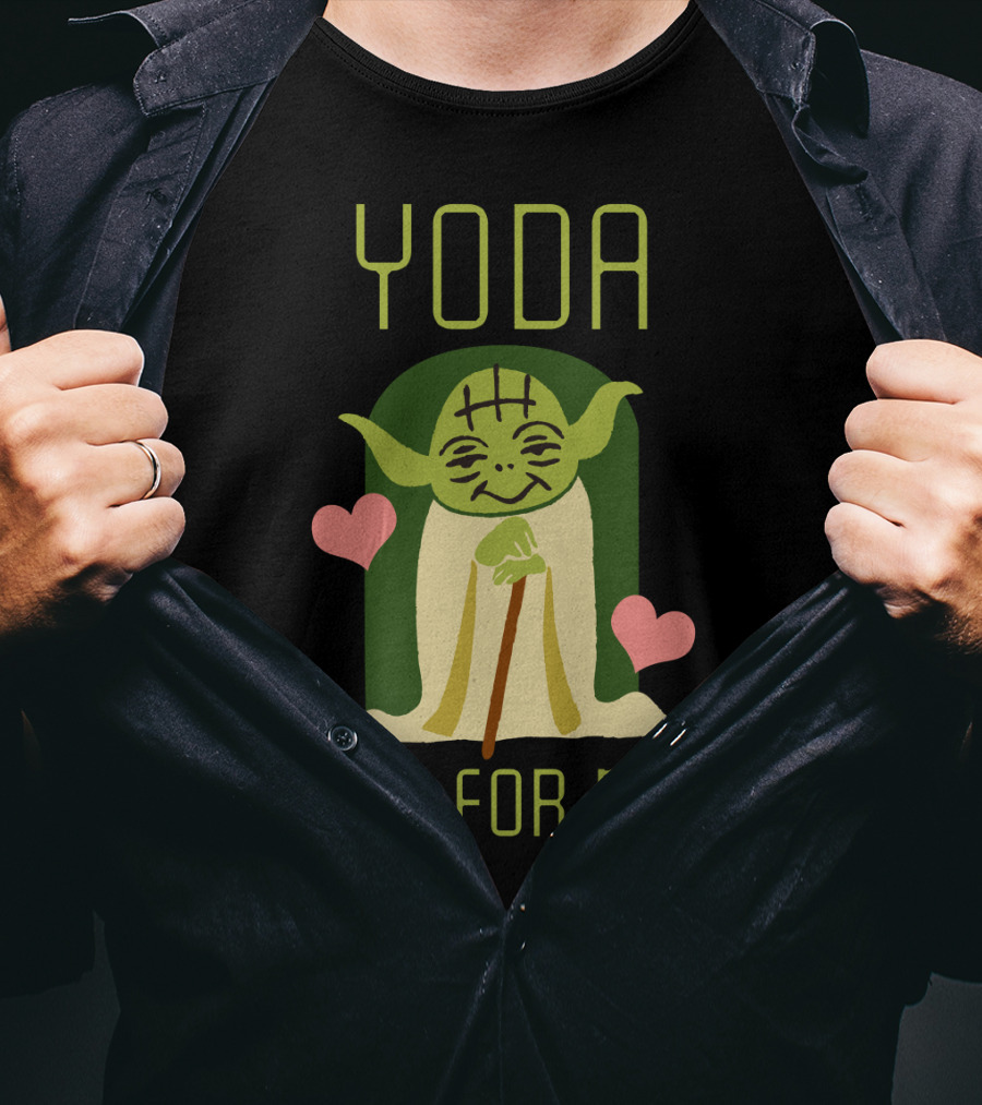 Star Wars Yoda One For Me Valentine's Hearts Cute T-Shirt
