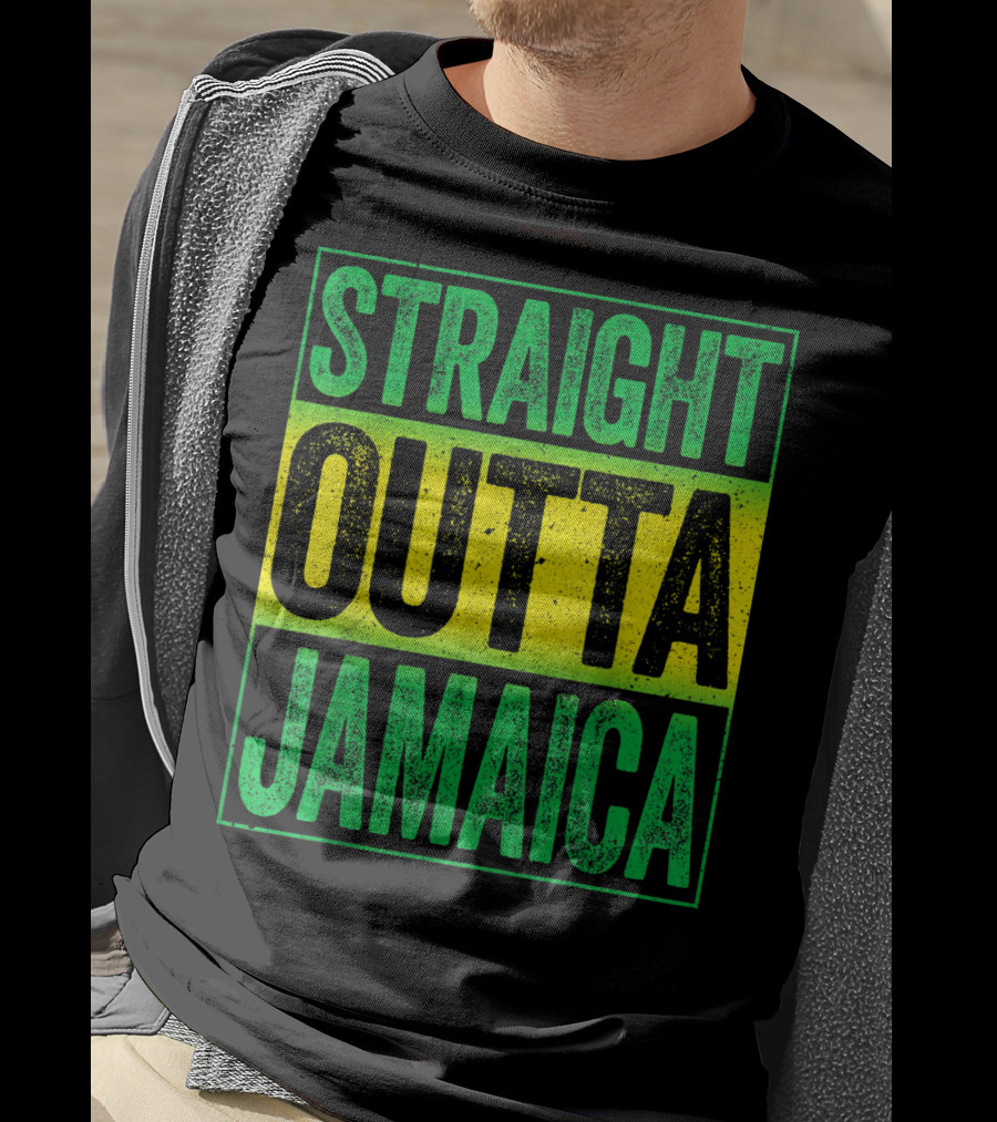 Straight Outta Jamaica Caribbean Party Vibes T-Shirt