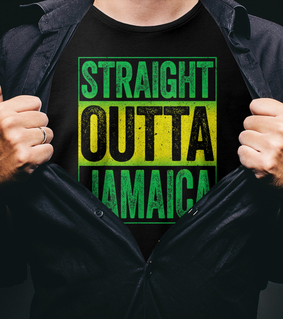 Straight Outta Jamaica Caribbean Party Vibes T-Shirt